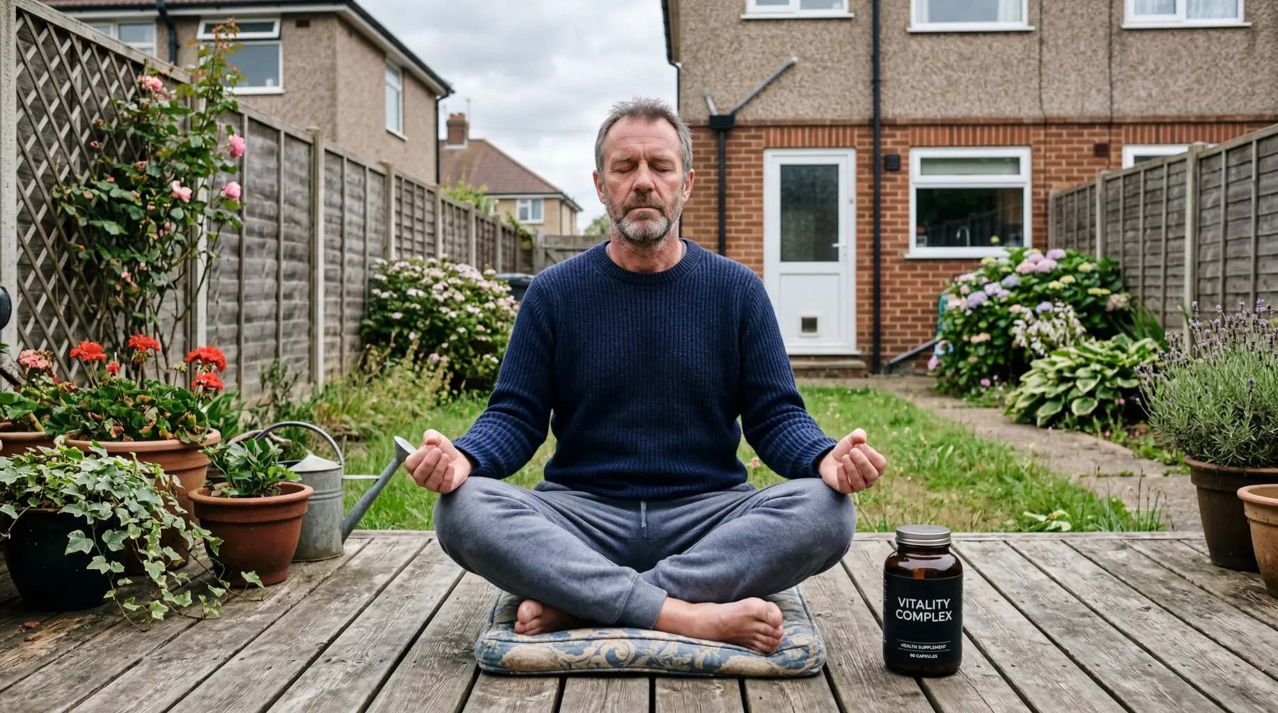 Man Meditating Vitality Complex